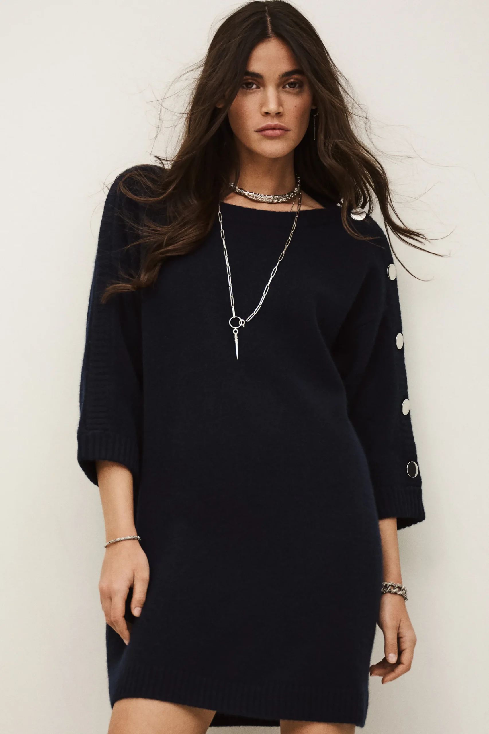 COLEEN vestido de suéter de cachemira