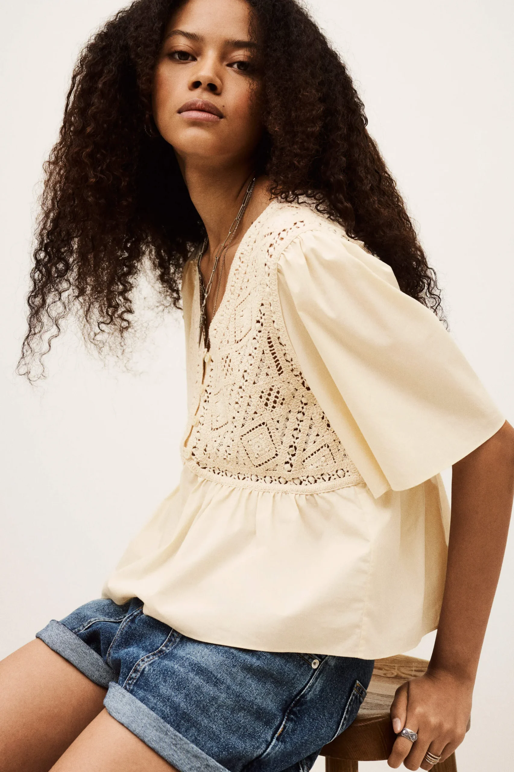 SALVI blusa de manga corta